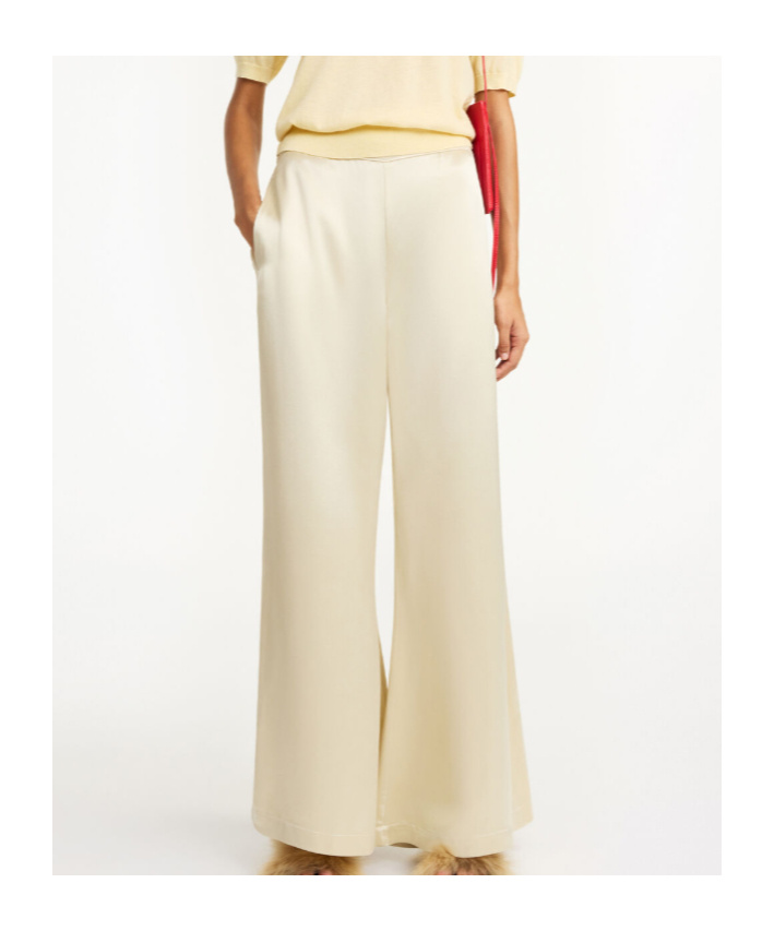 Shop By Malene Birger Lucee Wide-leg Trousers In Nude