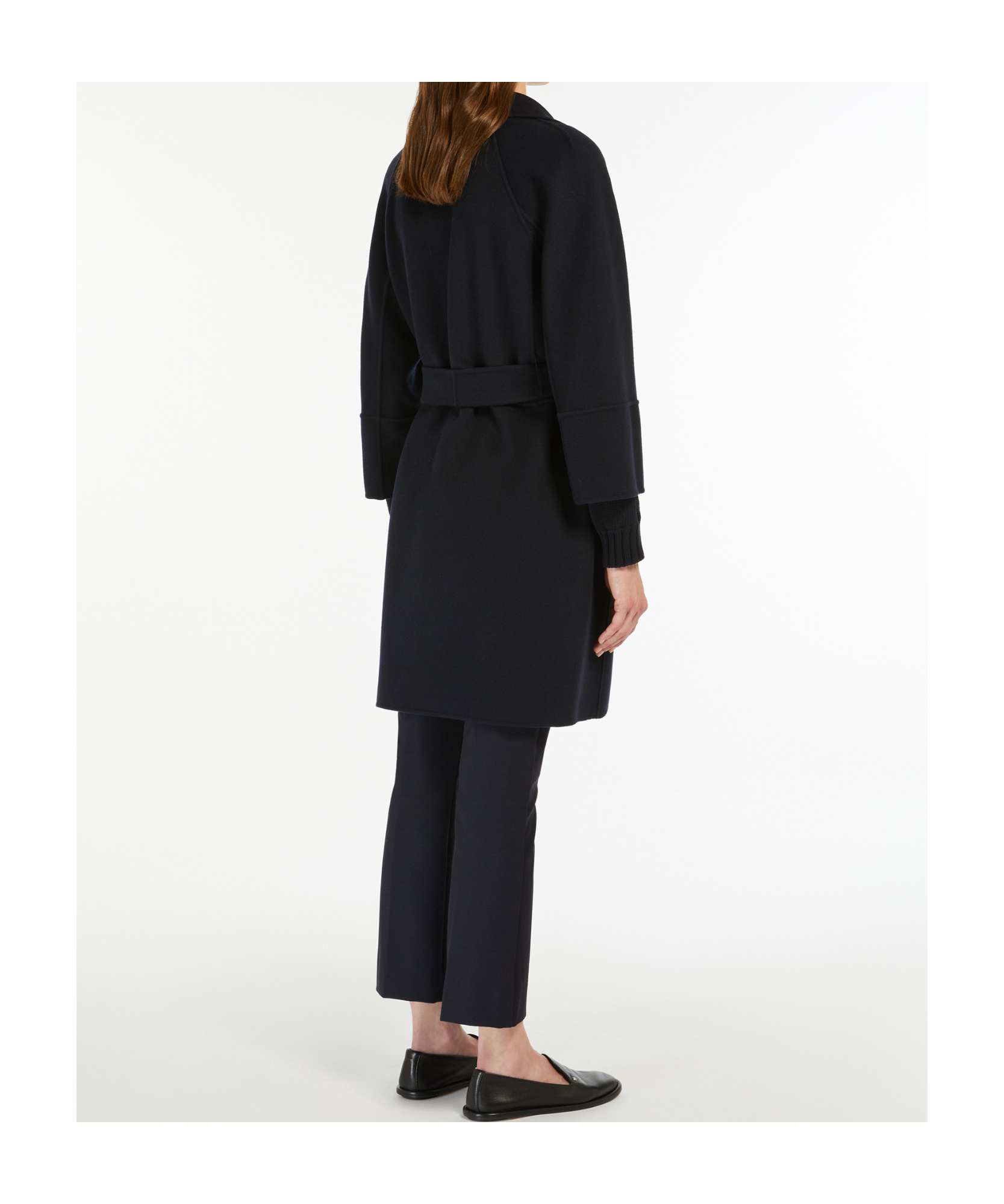 Shop Max Mara Short Double-faced Wool Coat