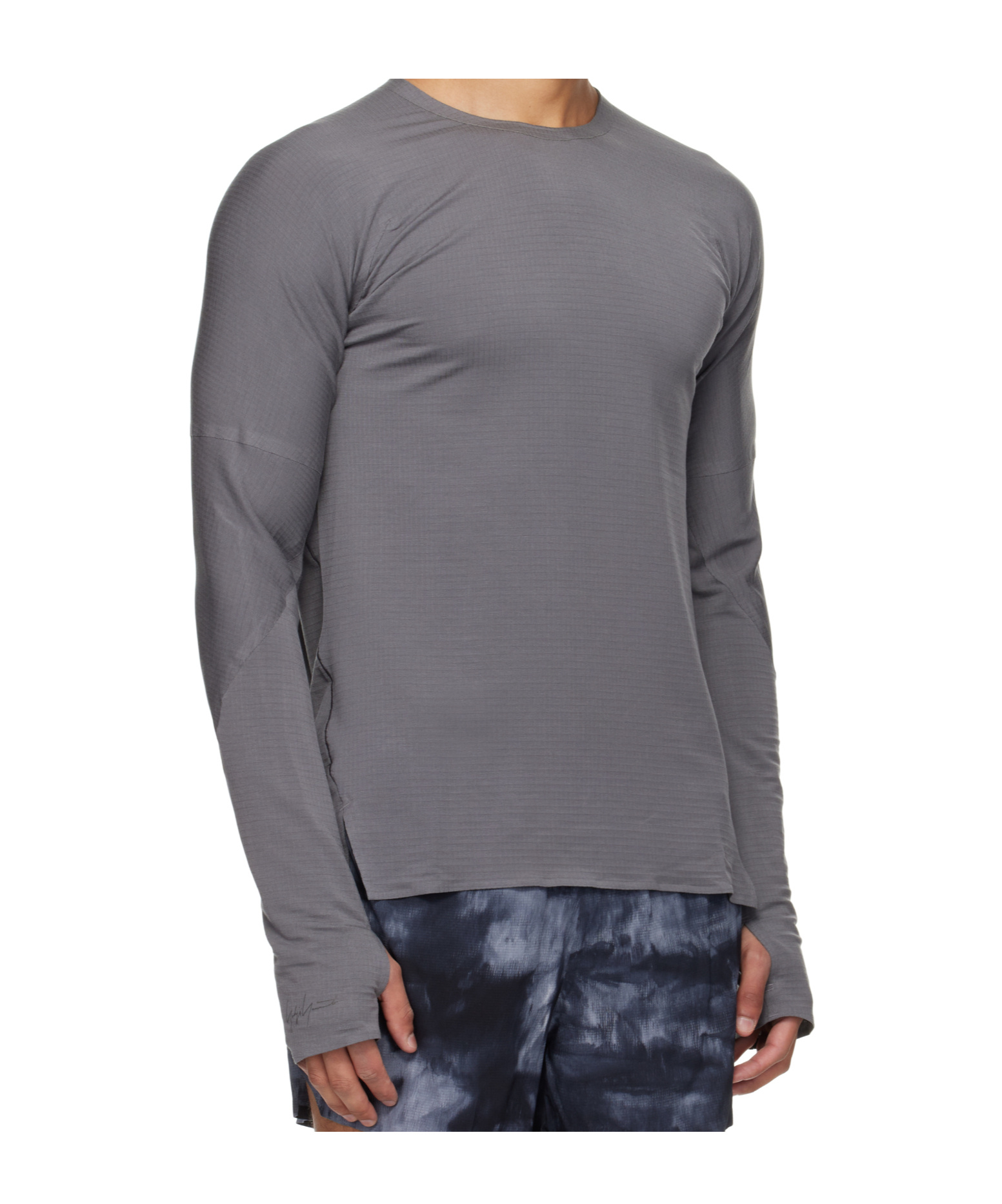 Y-3 Running Long-sleeved T-shirt In Gray
