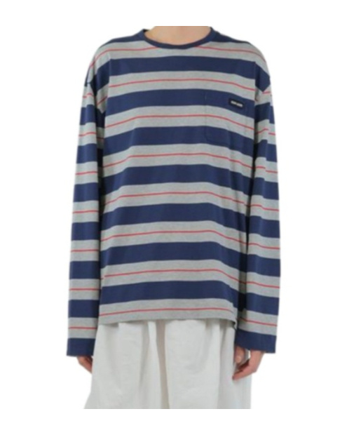 Miu Miu Woman Multicolor T-shirts & Tank Tops In Blue