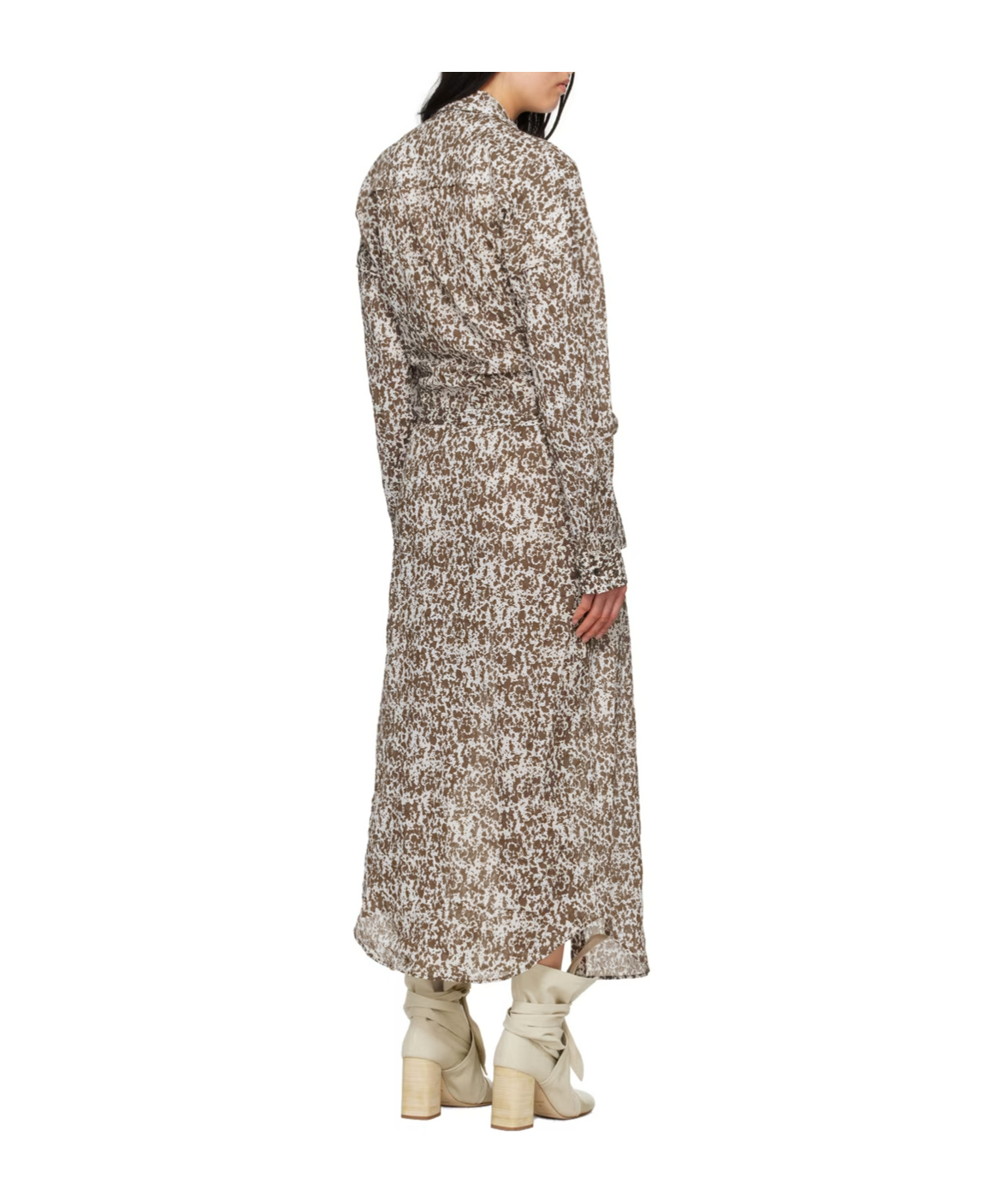 Lemaire Printed Lapel Dress In Multicolor
