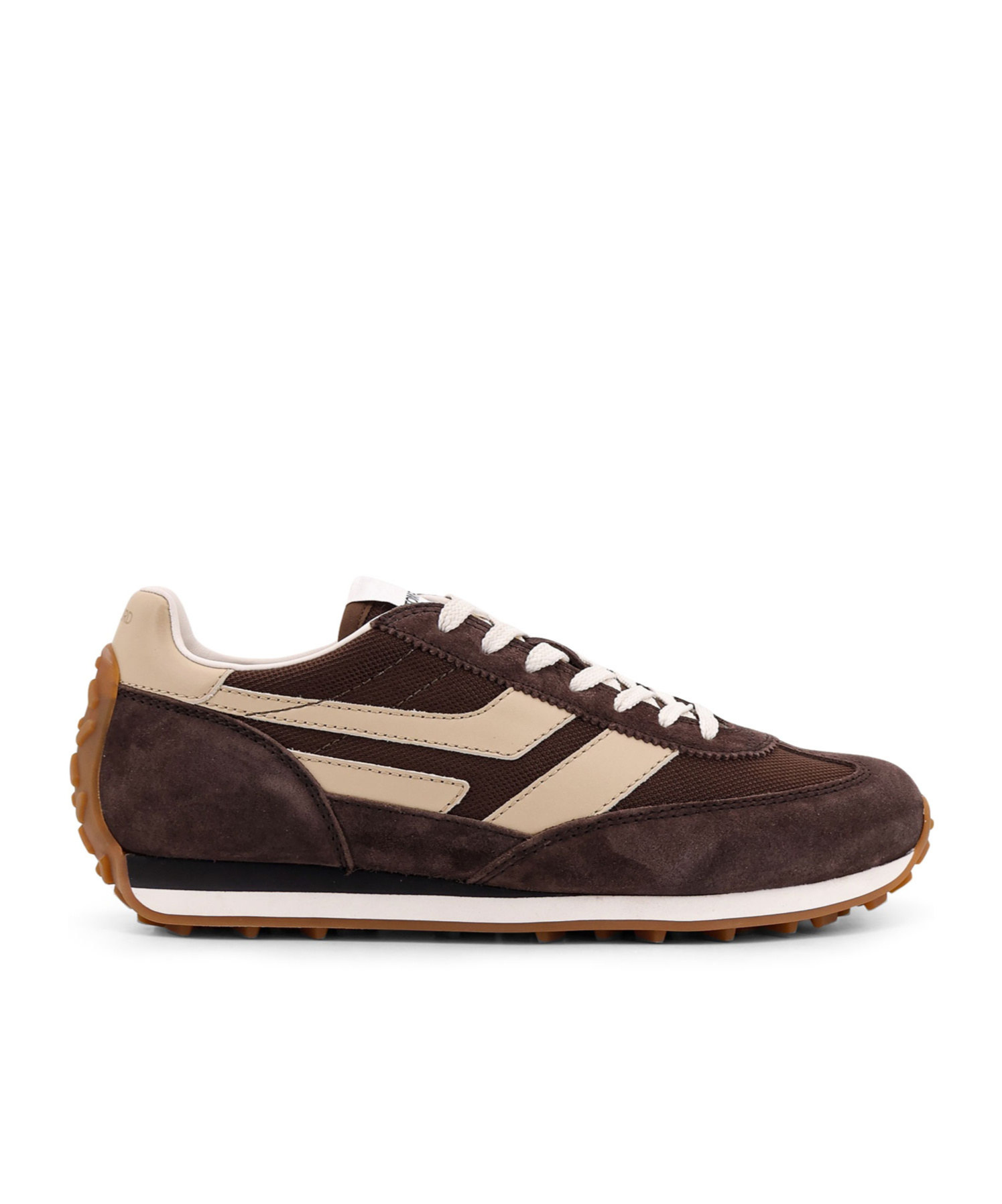 Tom Ford Mick Leather-trimmed Suede And Mesh Sneakers In Black