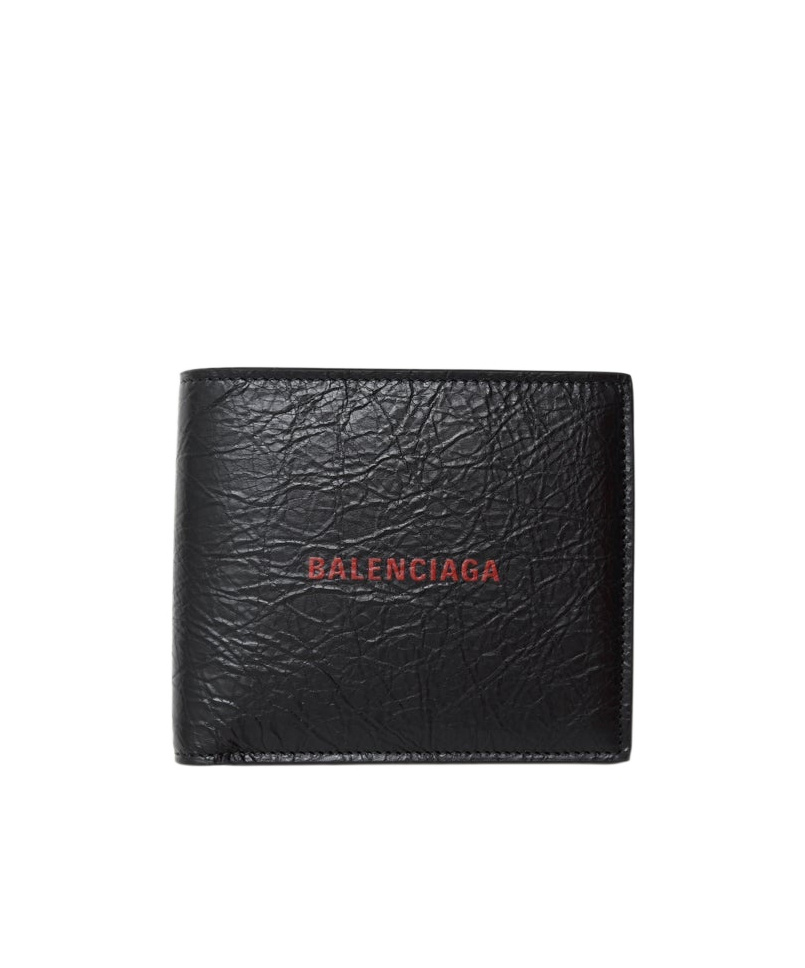 Balenciaga Cash Square Folded Wallet In Black
