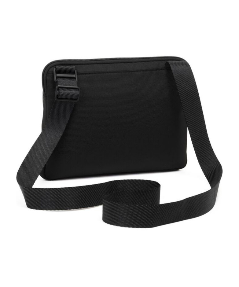 Tumi Logo Logo Splicing Design Oblique Satchel In Black