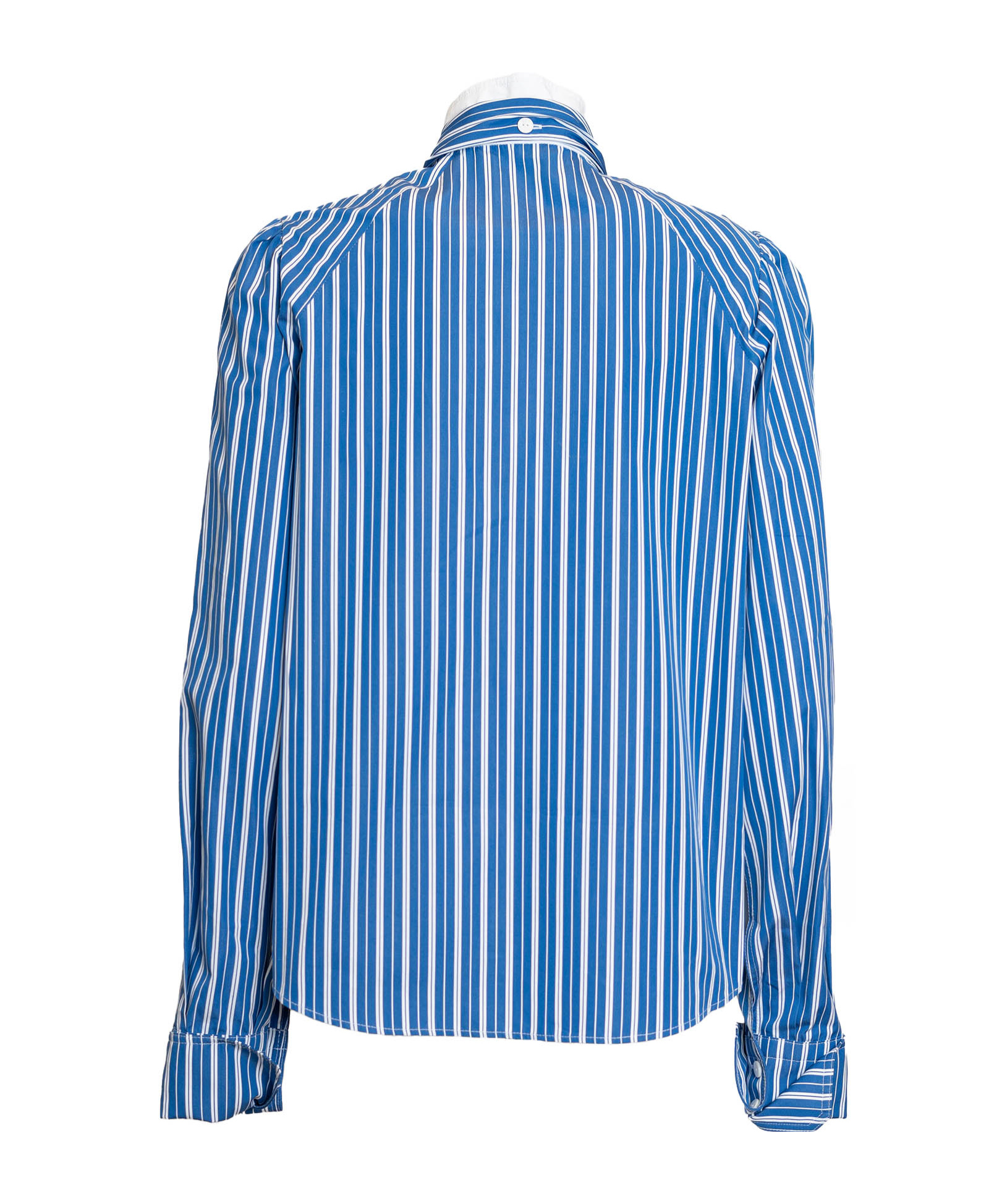 PATOU PUSSY-BOW STRIPED SILK SHIRT