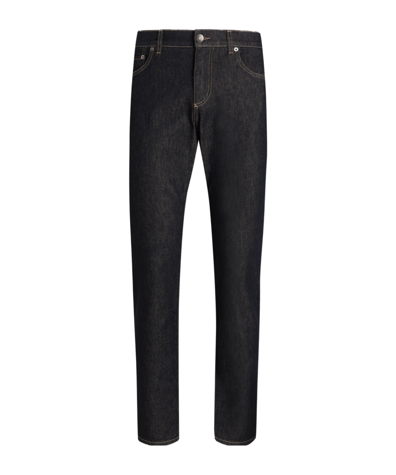 Dolce & Gabbana Trousers With Belt Loops And Contrast Stitching In Black