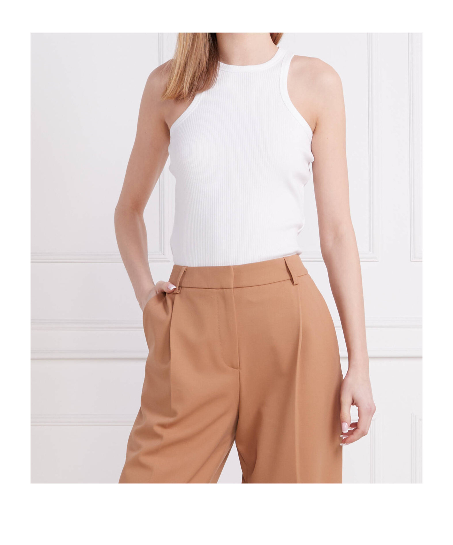 Samsoe & Samsoe Ribbed Vest In White