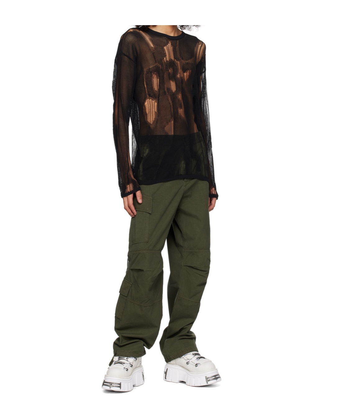 Darkpark Saint Cotton Cargo Pants In Green