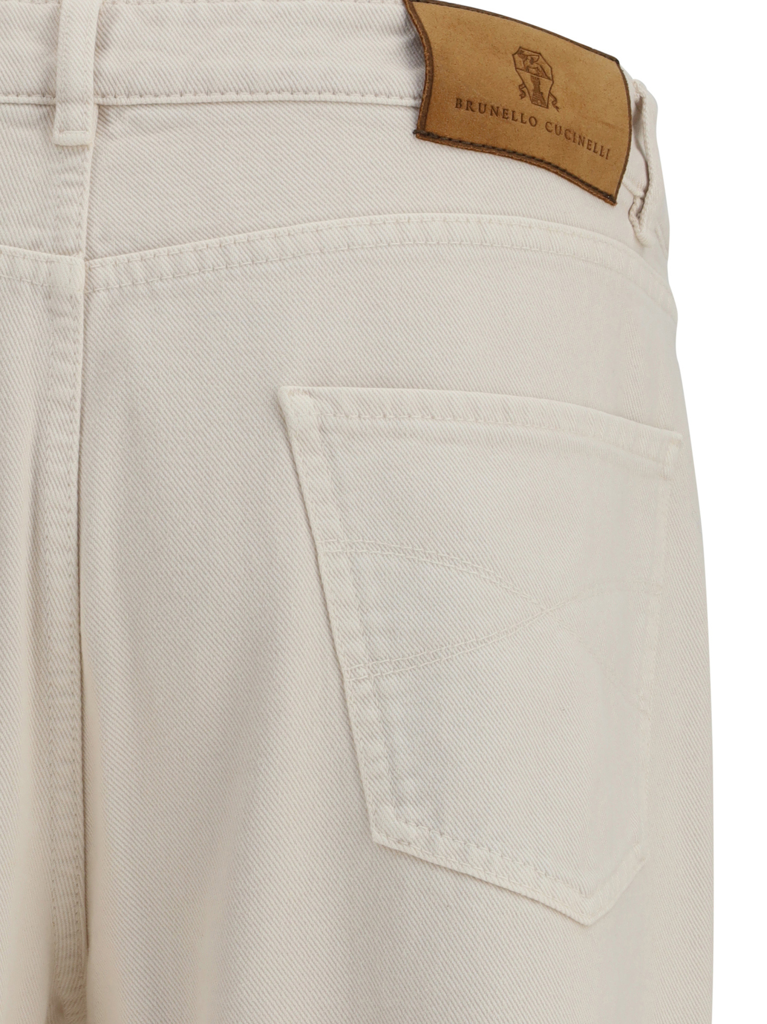 Brunello Cucinelli Jeans With Belt Loops In Neutral