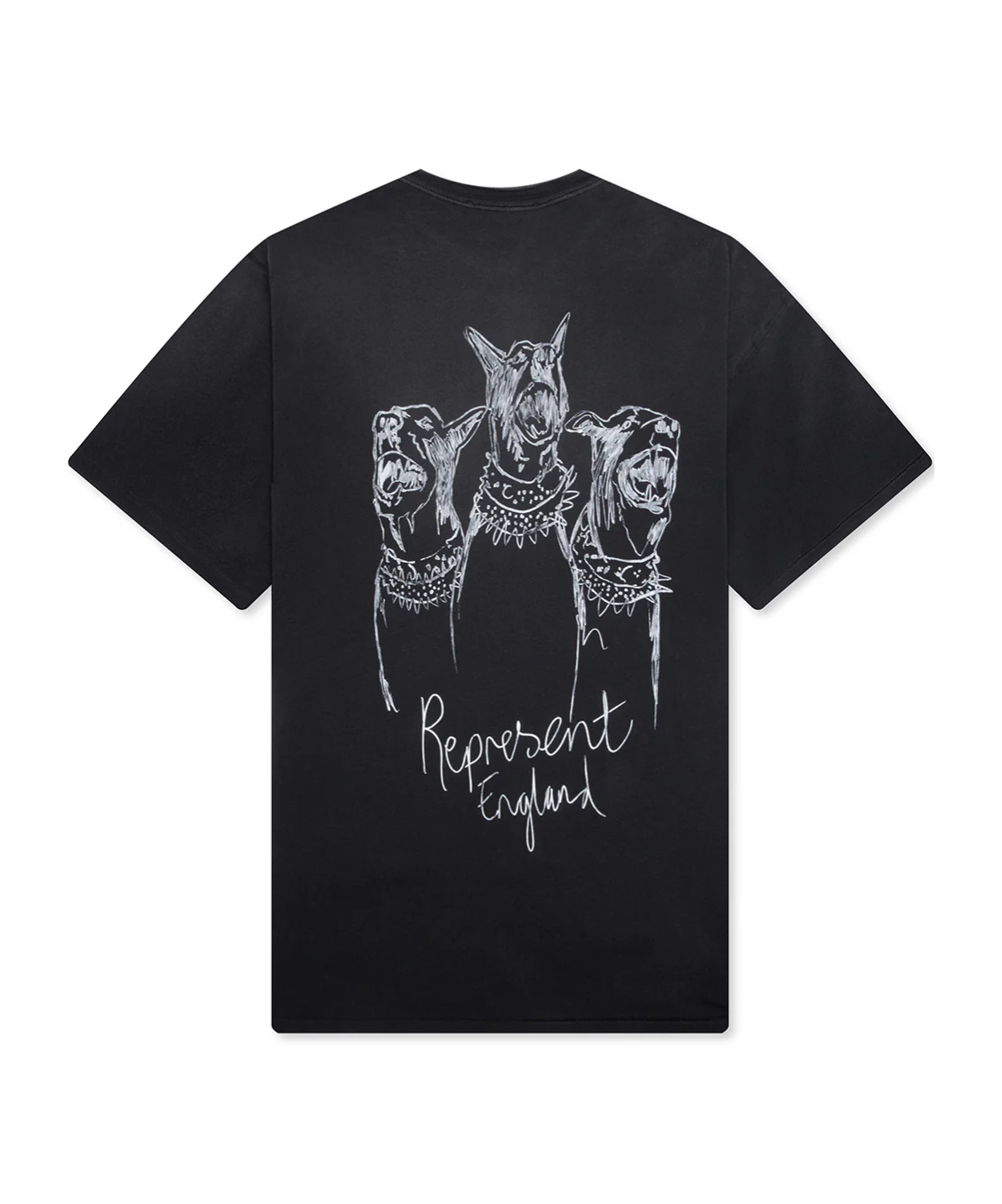 Represent Graphic Print Crewneck Short Sleeve T-shirt In Black