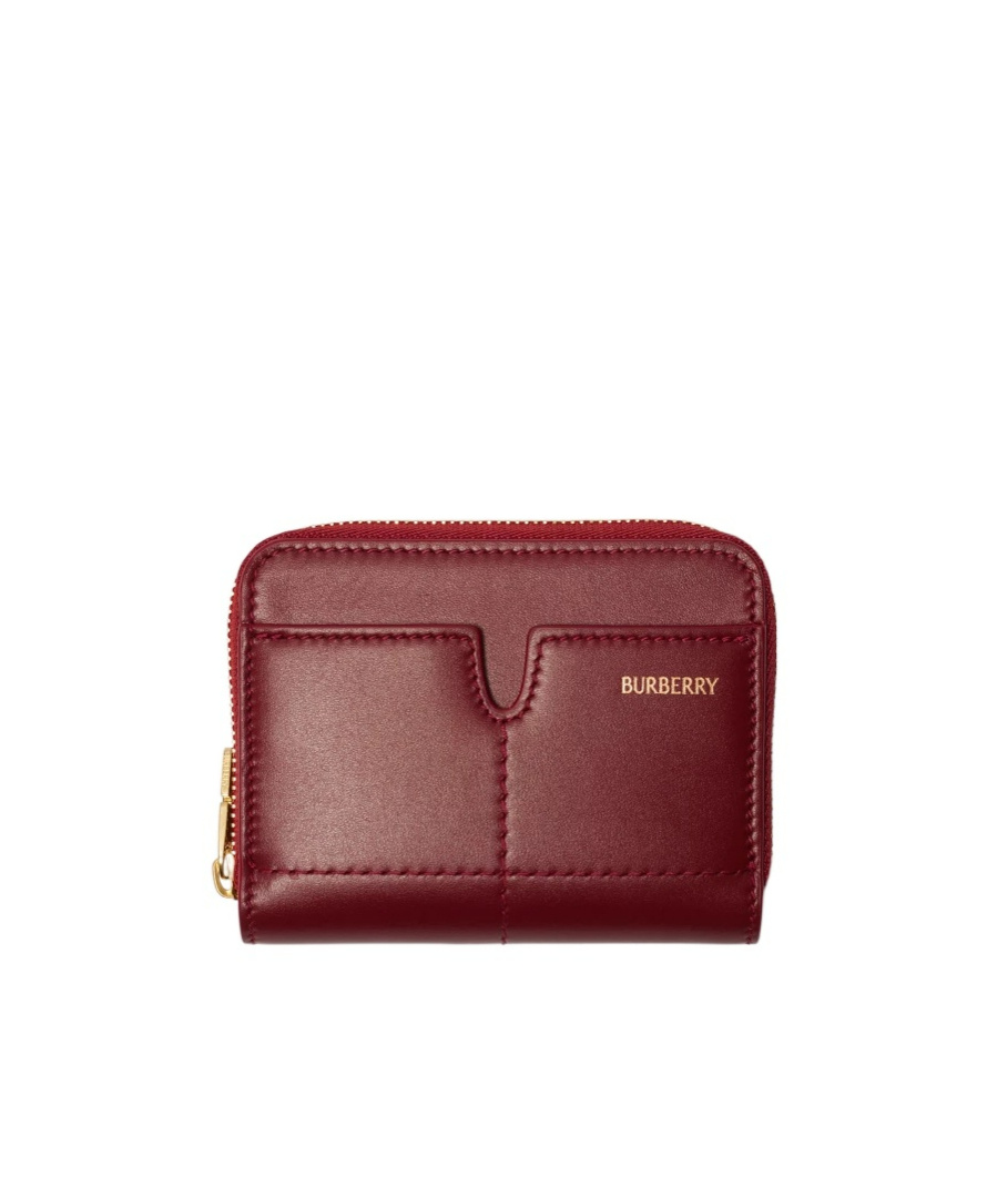 Burberry Snip Zip Wallet In Red