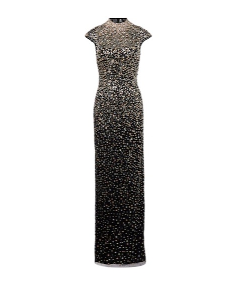 Jenny Packham Treasure Embellished Gown In Black