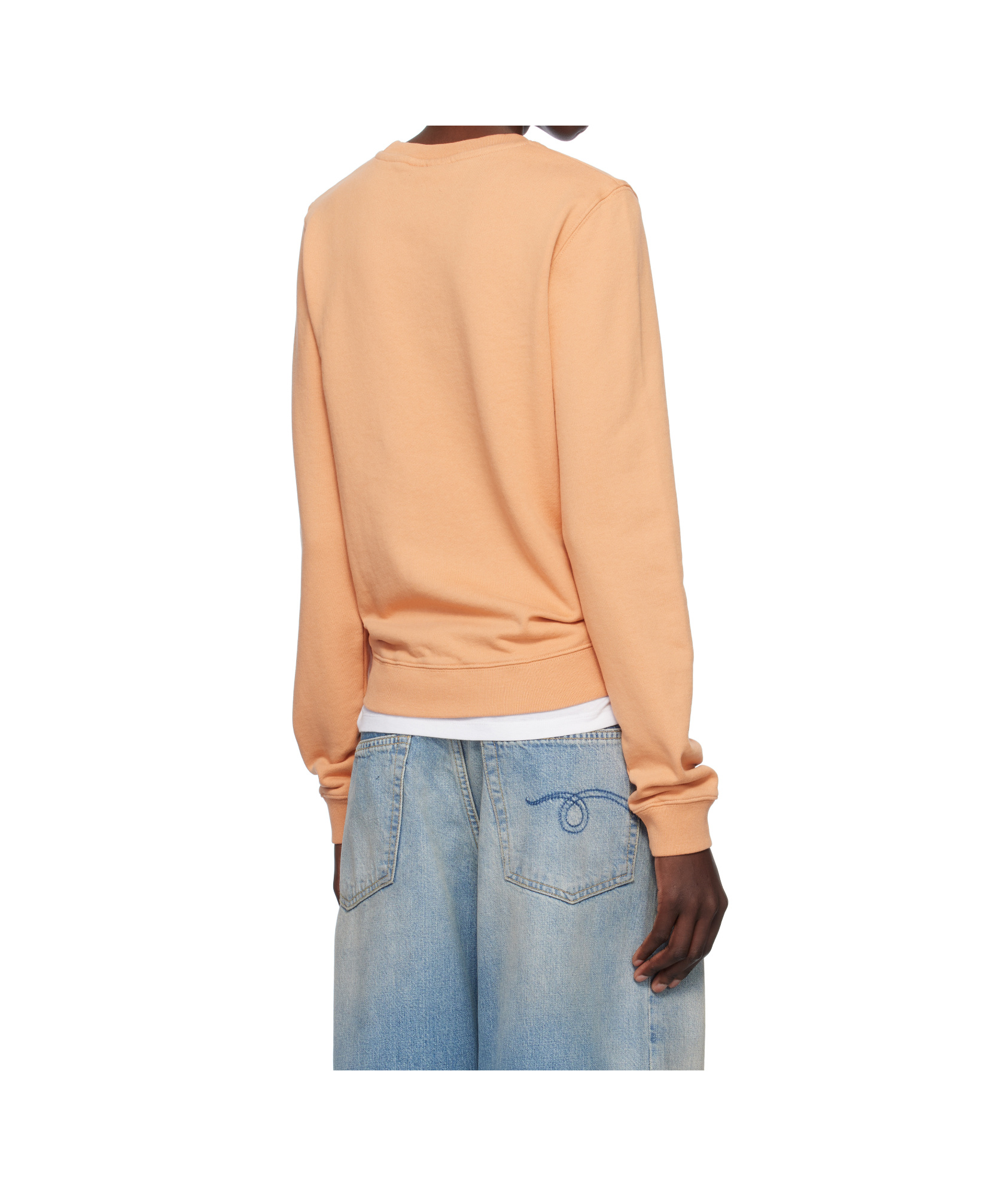 MAISON KITSUNÉ ORANGE FOX HEAD PATCH REGULAR SWEATSHIRT