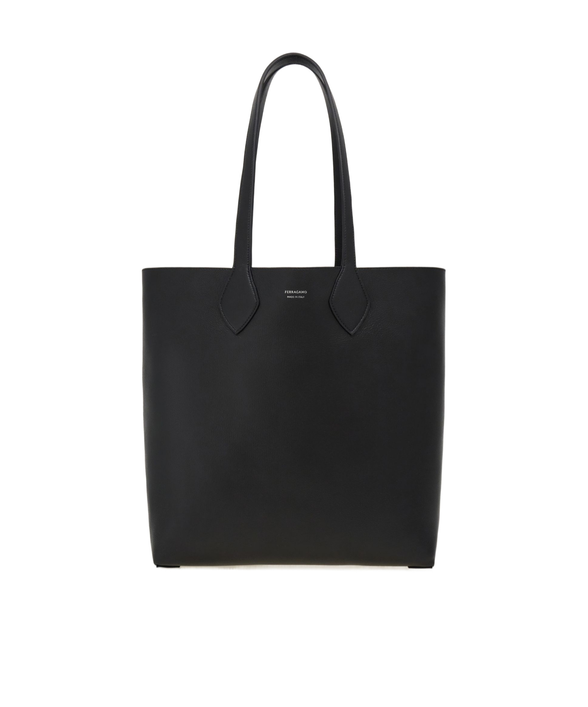 Shop Ferragamo Logo Printed Tote Bag In Black