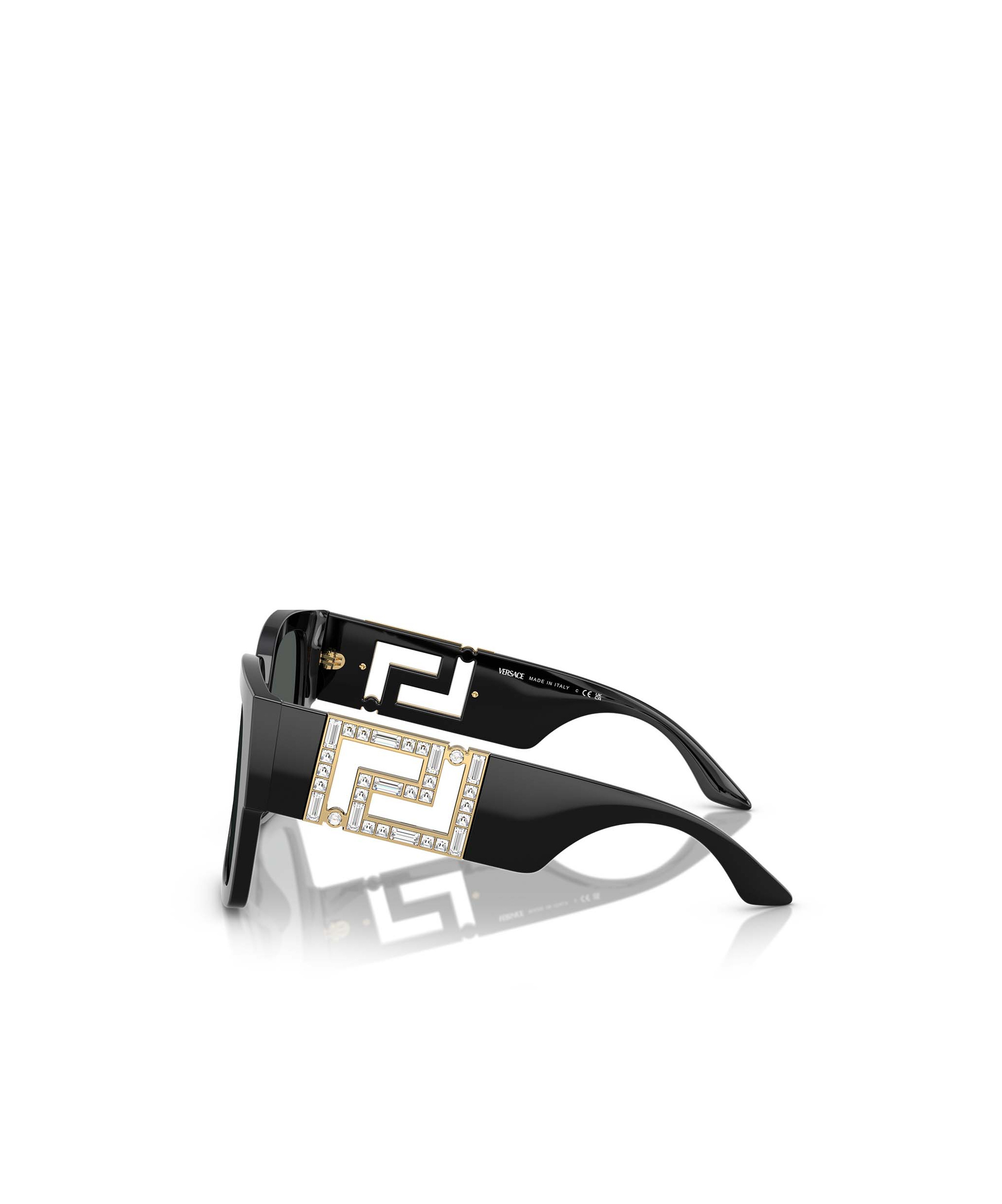 Versace Eyewear Butterfly Frame Sunglasses In Black