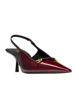 SAINT LAURENT CARINE SLINGBACK PUMPS IN PATENT LEATHER