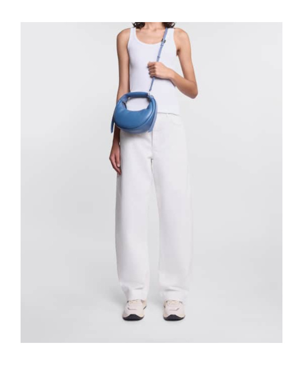 Hogan Zippered Shoulder Bag In Blue