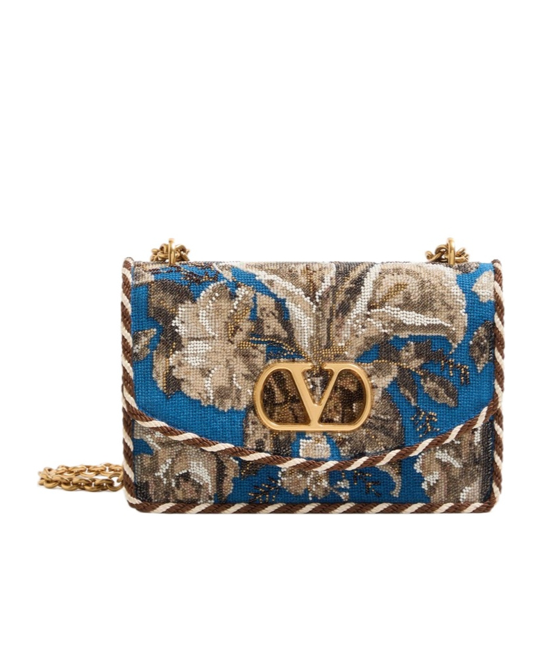 Valentino Flap Shoulder Bag In Brown