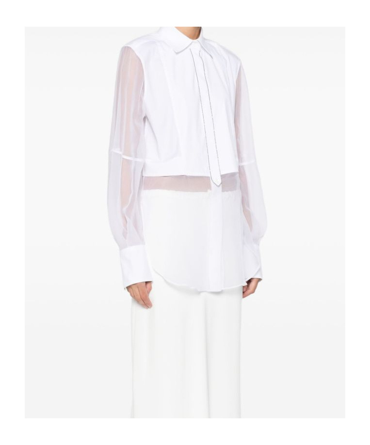 Brunello Cucinelli Long-sleeved Shirt In White