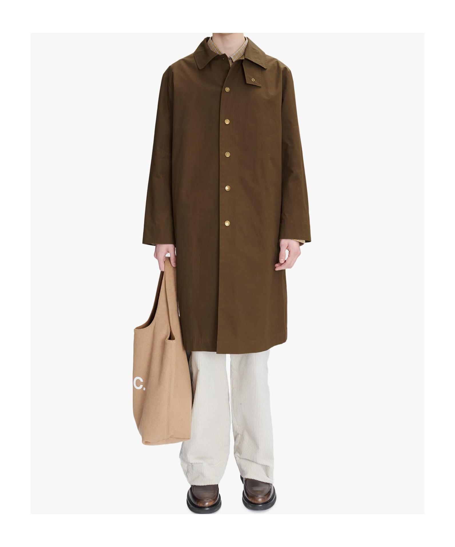 Apc Long-sleeved Windbreaker In Brown