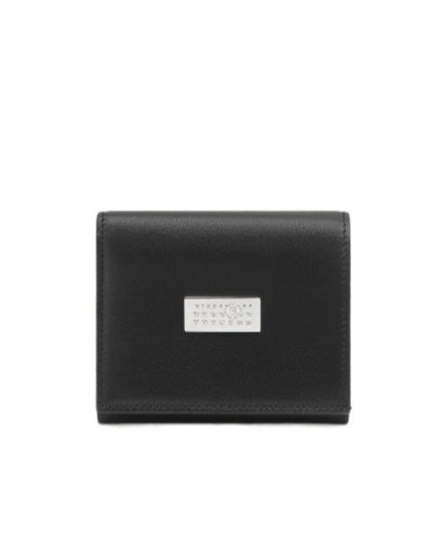 Mm6 Maison Margiela Numbers-plaque Tri-fold Wallet In Black