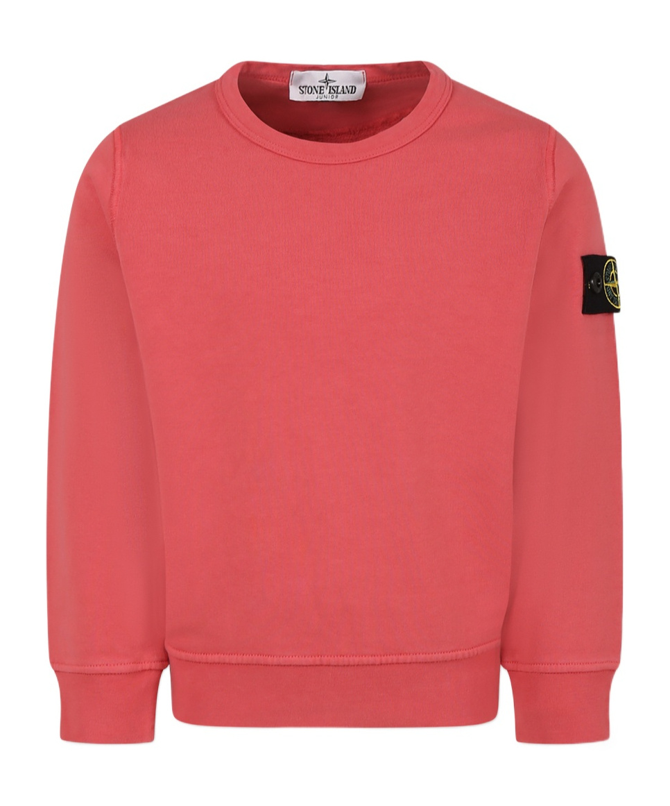 Stone Island Compass-detachable Badge Sweatshirt In Red