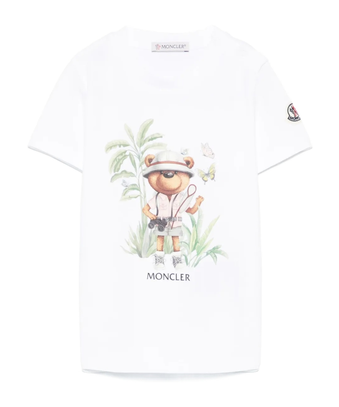Moncler Teddy Bear-motif Cotton T-shirt In White