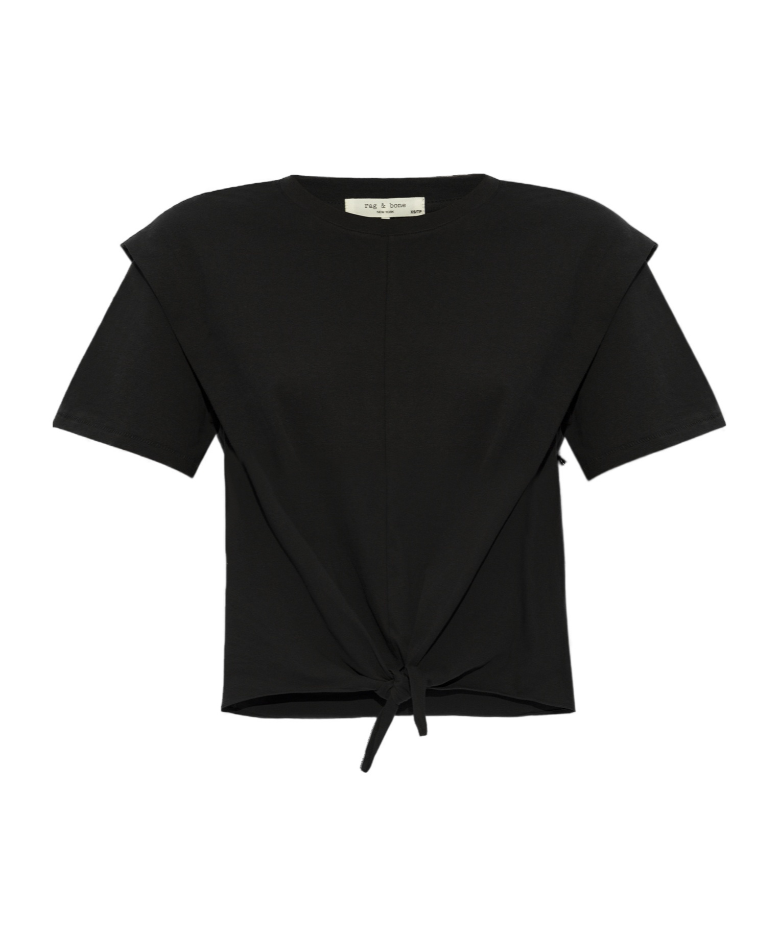 Rag & Bone Mica Knot-detail T-shirt In Black