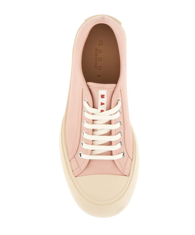 Marni Woman Sneakers Blush Size 11 Soft Leather In Nude