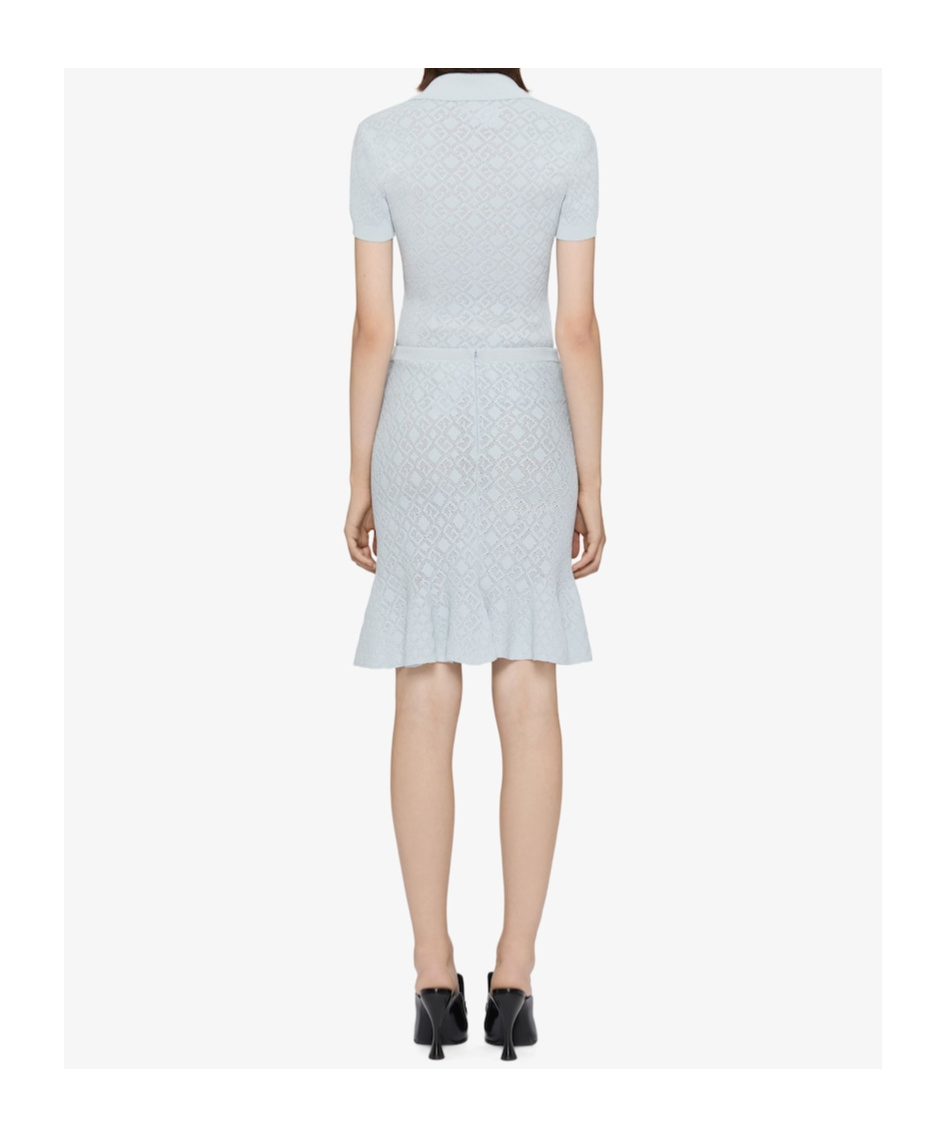Givenchy Slim Fit Polo In Monogram 72 Jacquard In White
