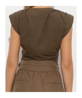 Isabel Marant Étoile Shoulder-padded Top In Brown