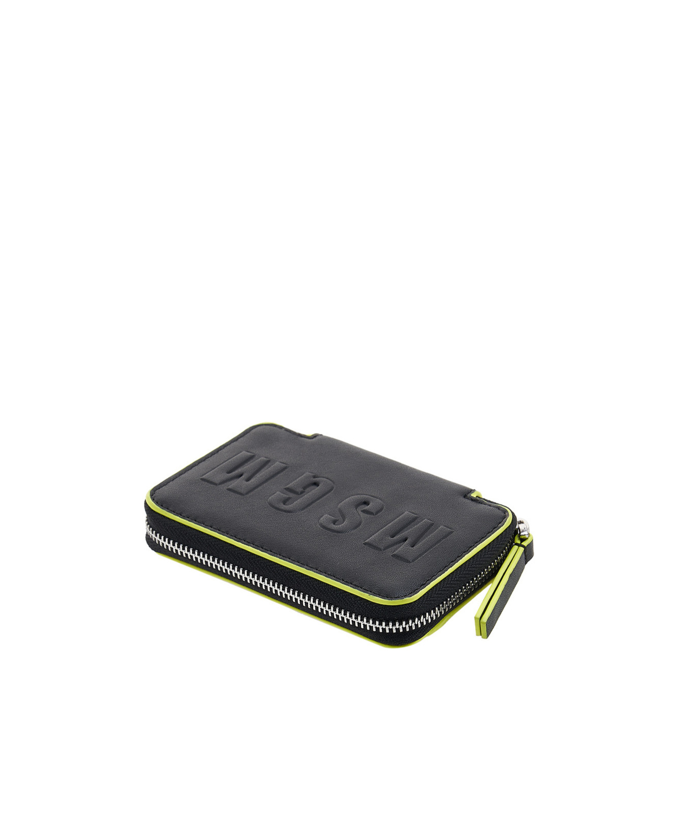 Msgm Zipper Wallet In Black