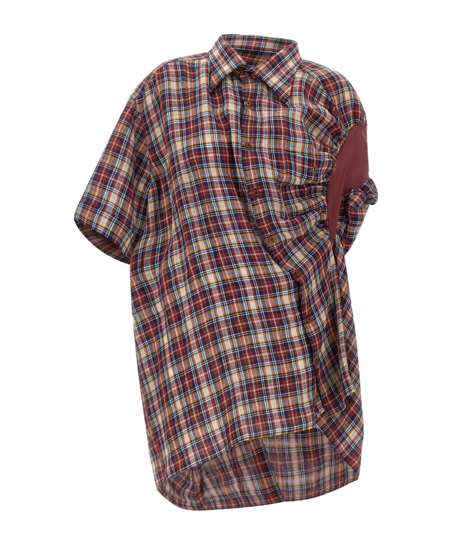Vivienne Westwood Multicolour Tartan Deconstructed Shirt In Multi-color