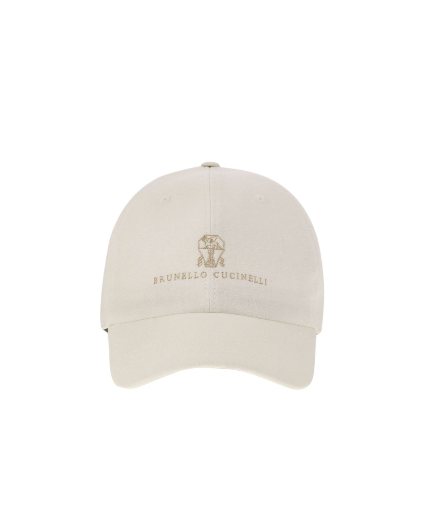 Brunello Cucinelli Water-resistant Microfibre Embroidered Baseball Cap In White