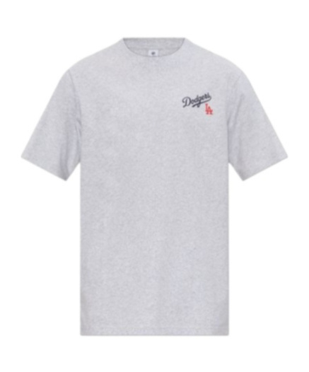 Sporty And Rich Womens White Dodgers Serif Round-neck Cotton-jersey T-shirt In White