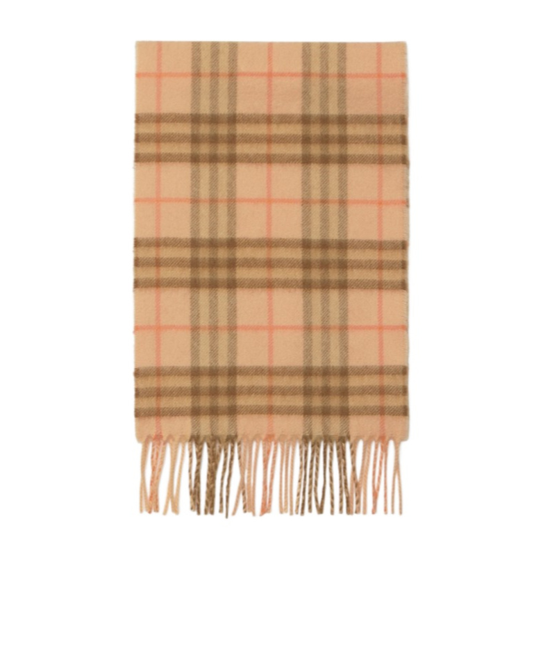 Burberry Plaid Scarf In Nude