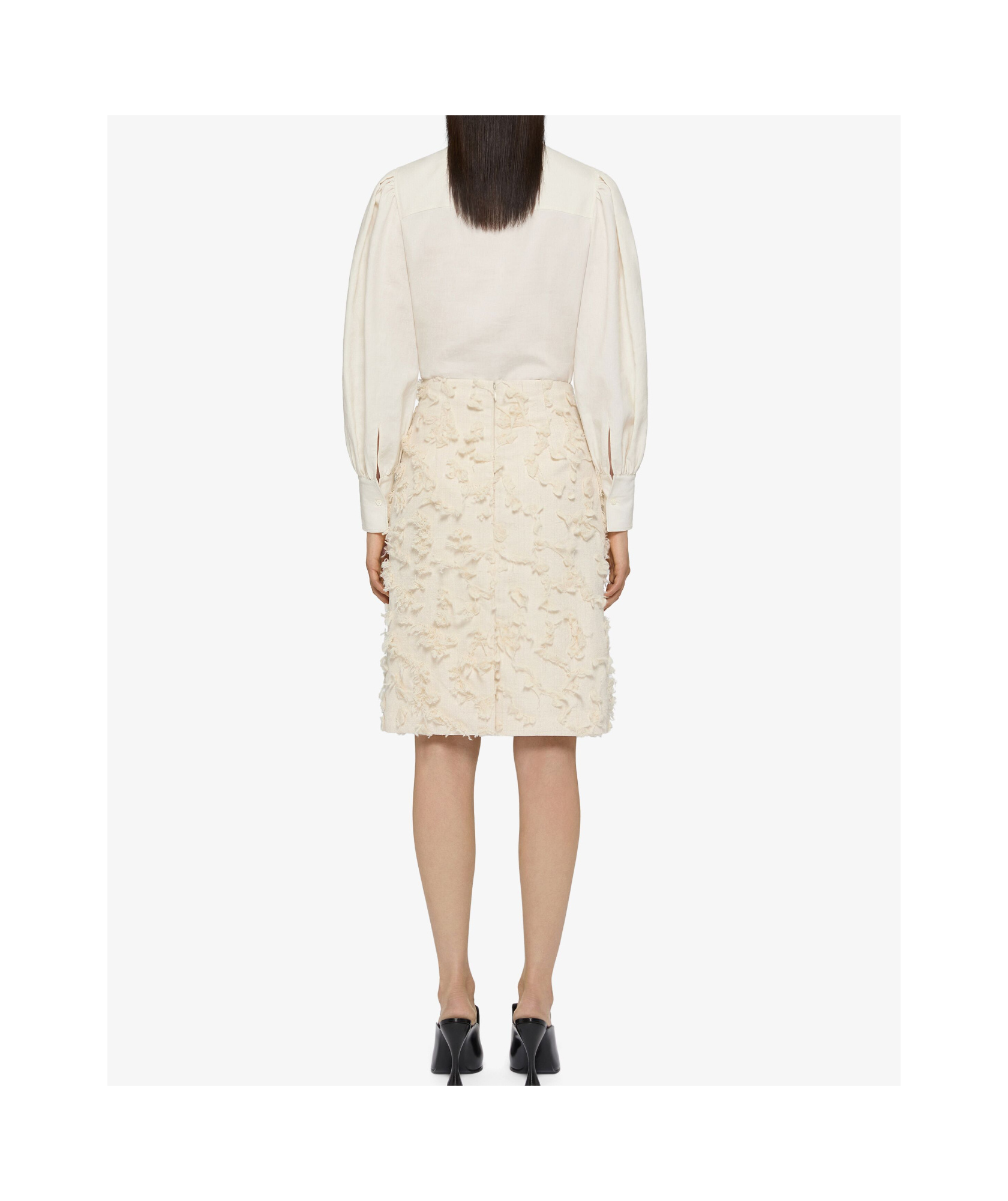 Givenchy Blouse In Linen With Laces With 4g Embroidery In Off White