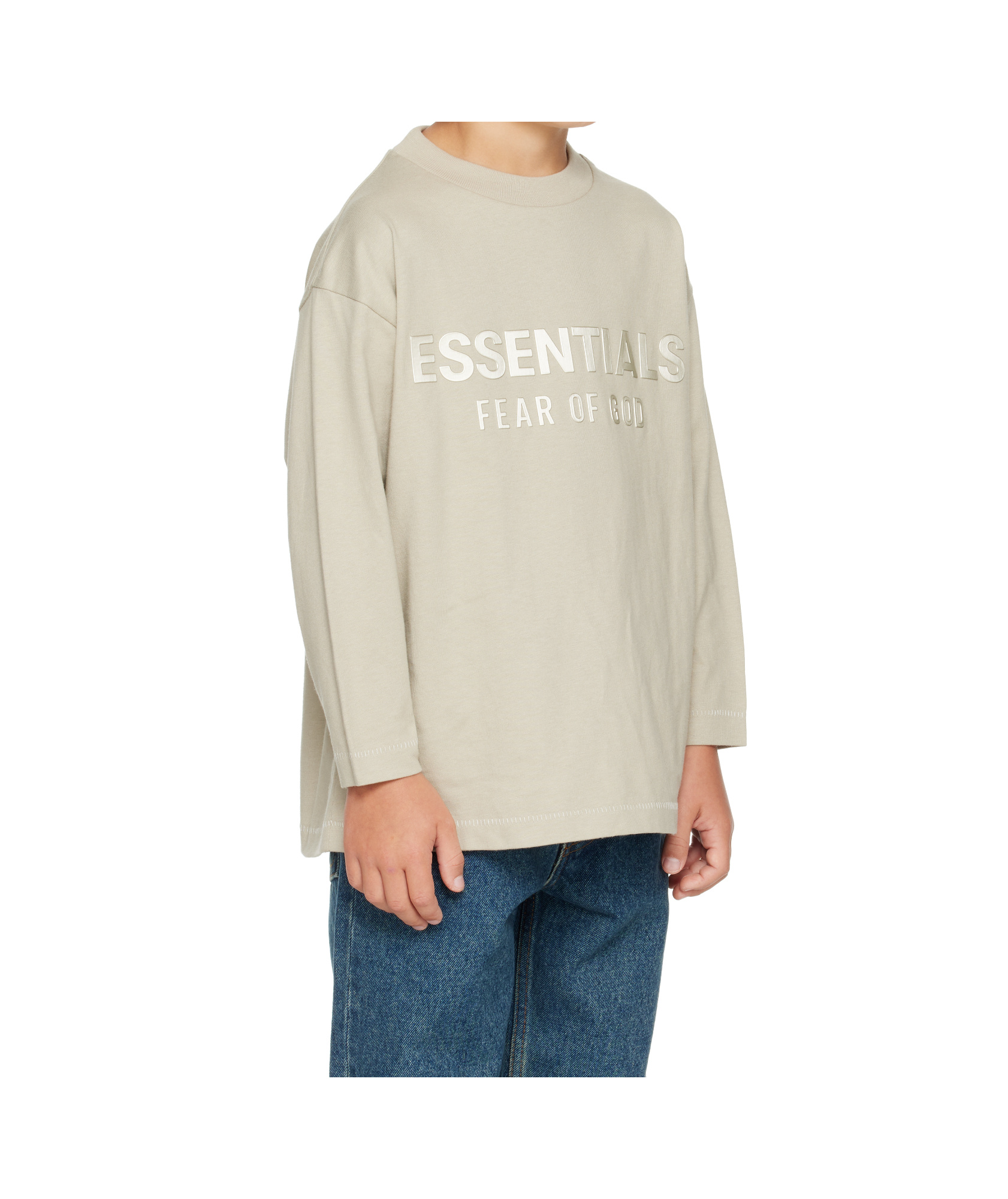 Essentials Logo-print Long-sleeved T-shirt In Neutral