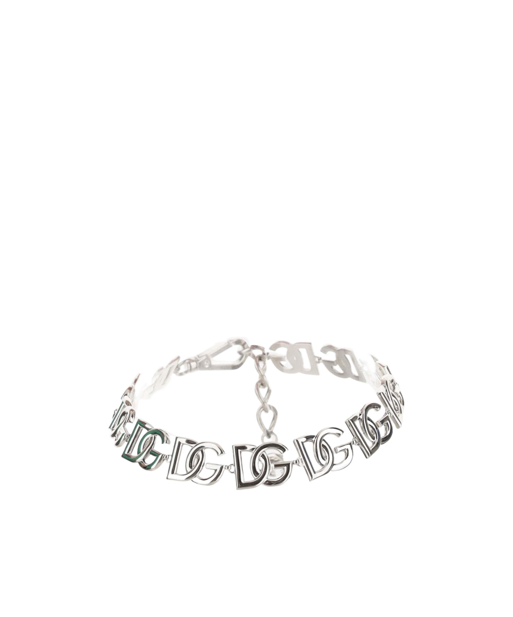 Dolce & Gabbana Dg-chain Choker Necklace In White