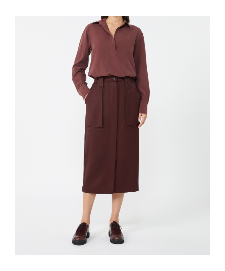Max Mara High-waisted Skirt In Red