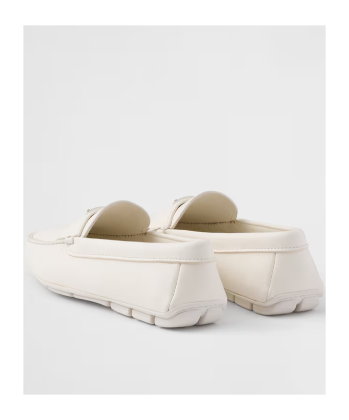 Prada Logo Details Loafers In Nude