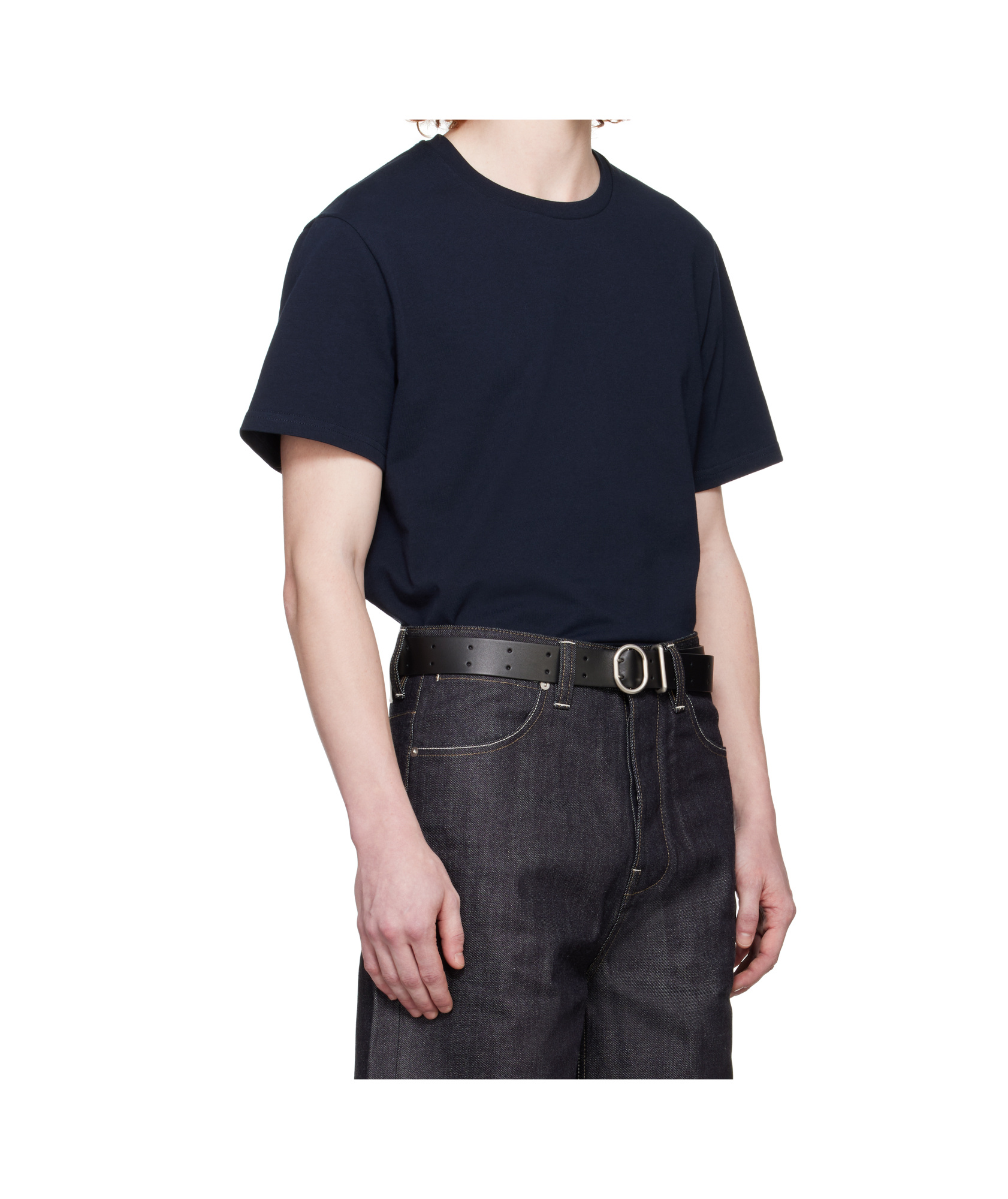 Jil Sander Navy Crewneck T-shirt In Black