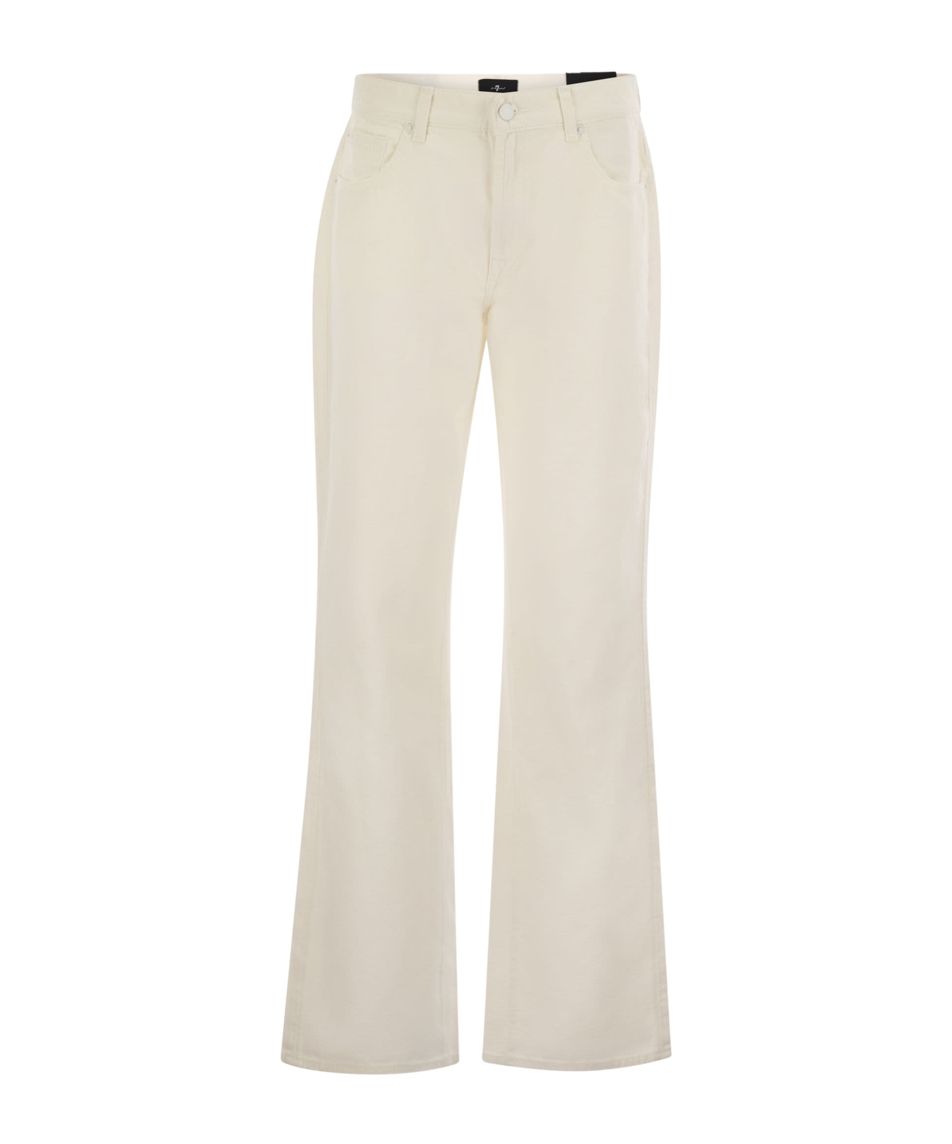 7 For All Mankind Tess Trousers In Neutral