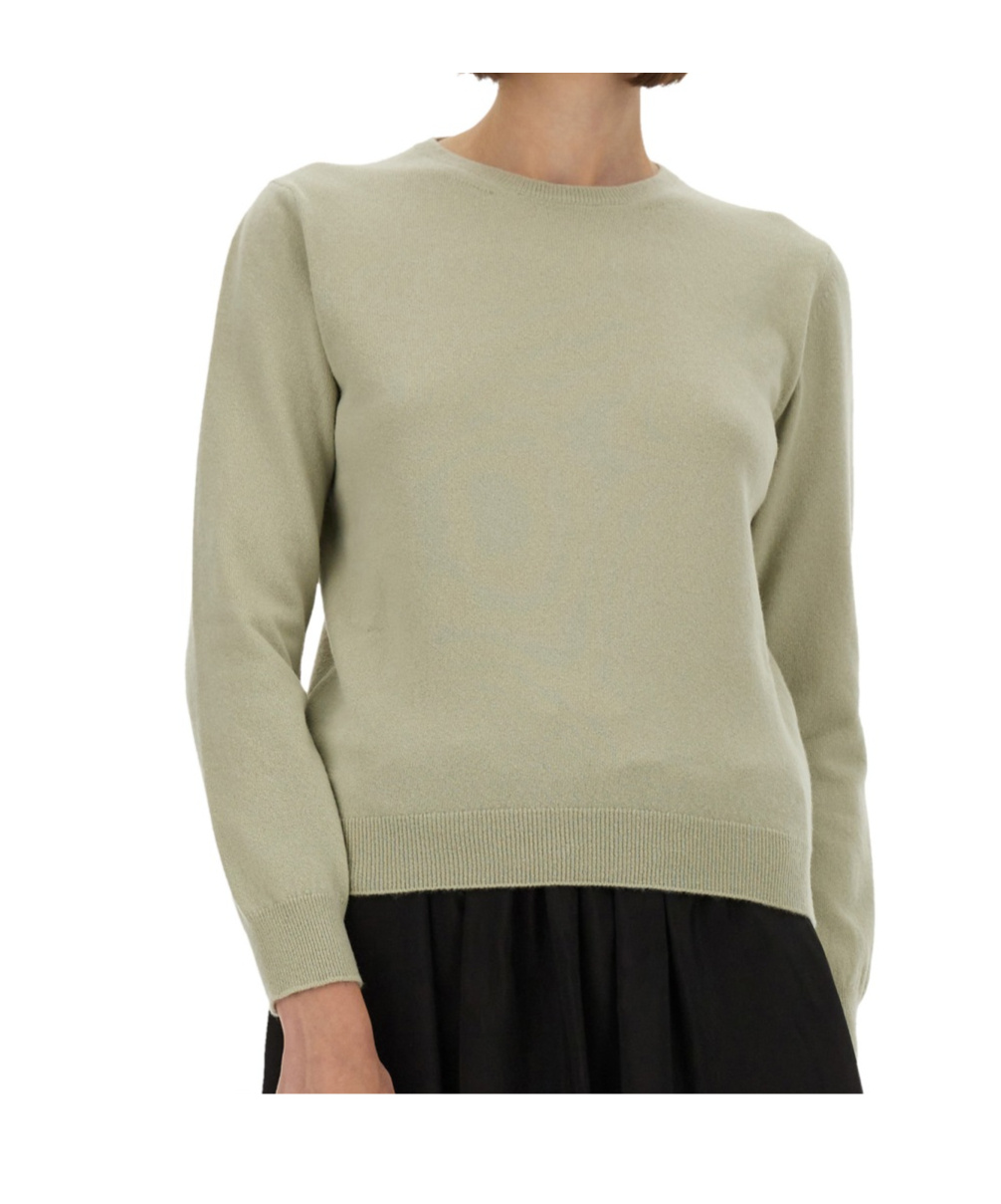 Maison Margiela Long Sleeved Crewneck T-shirt In Gray