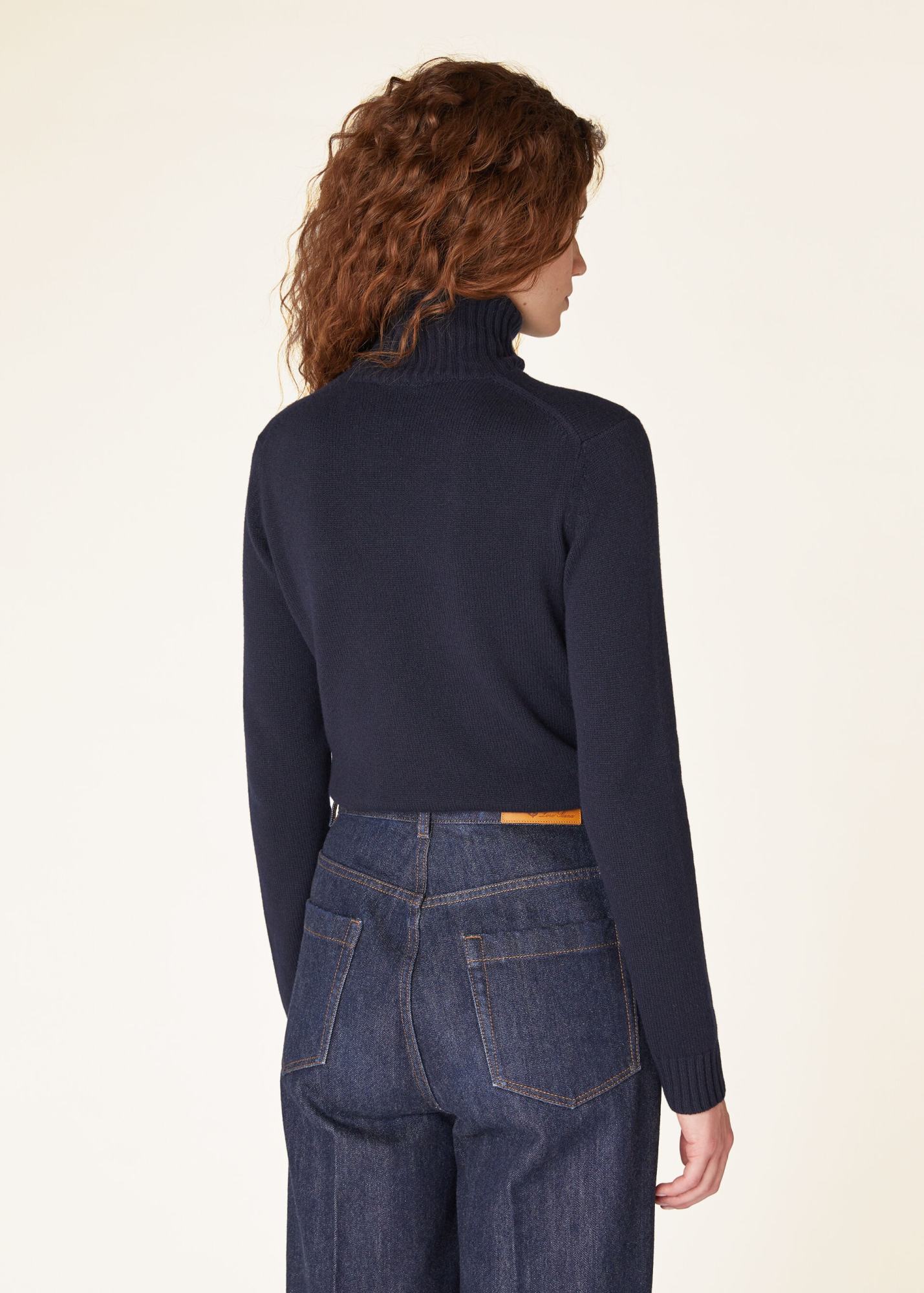 Loro Piana Roll Neck Long Sleeved Jumper In Black