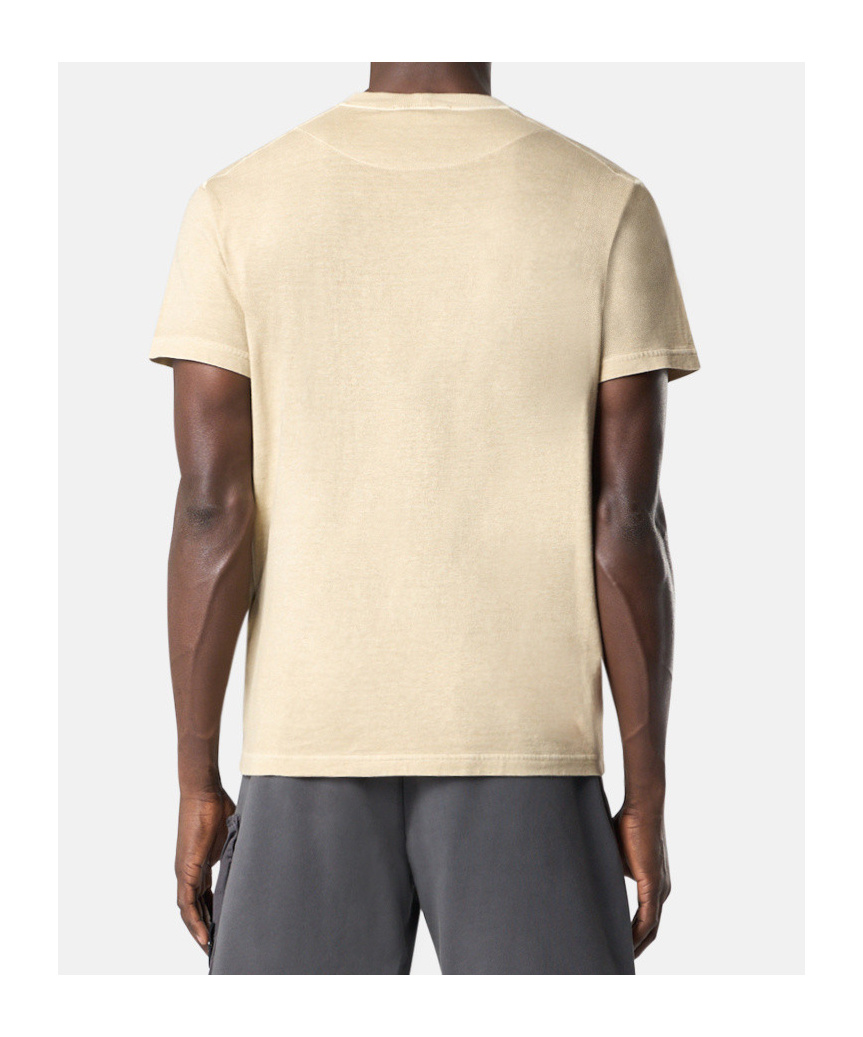 Stone Island 2100237 Organic Cotton Jersey 'fissato' Effect In Nude