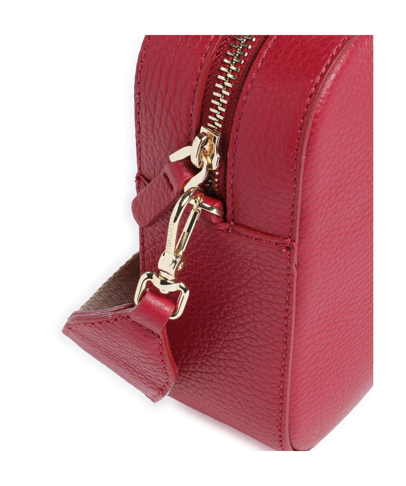 Coccinelle Zippered Shoulder Bag In Red