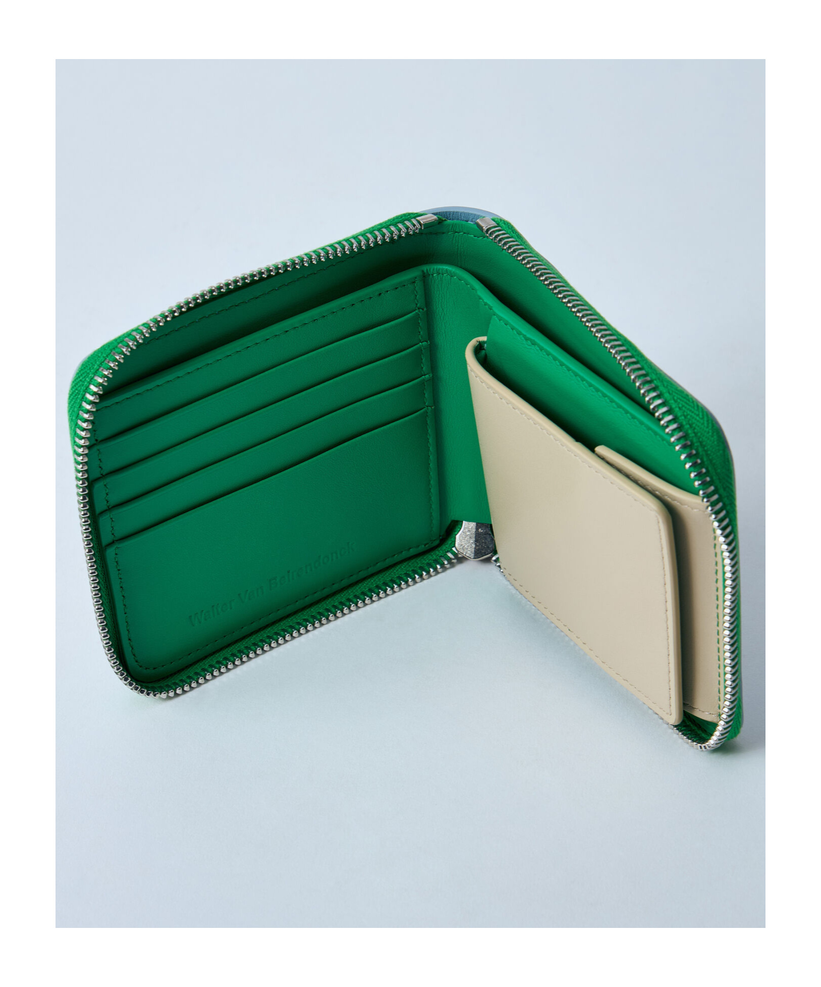 Shop Walter Van Beirendonck Ghost Wallet On Strap In Green