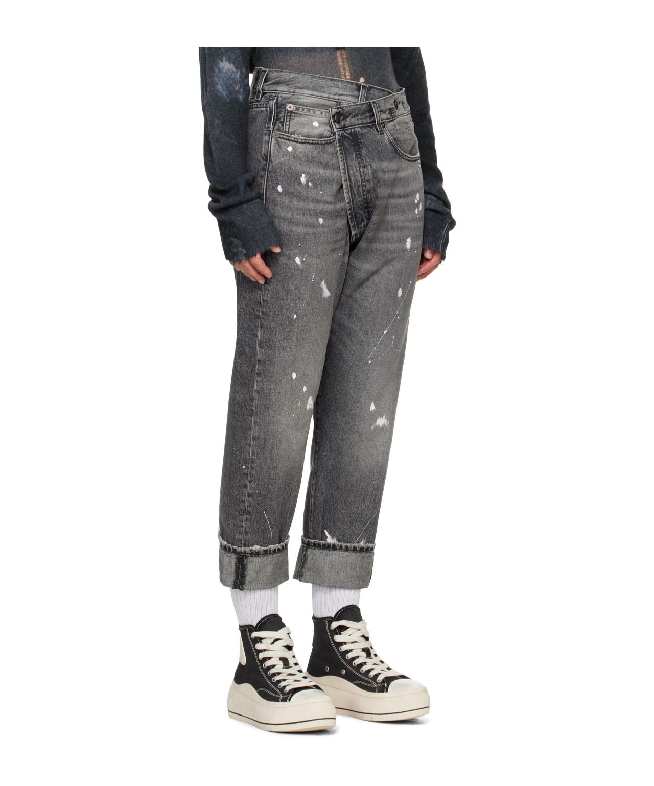 R13 Old Design Jeans Pants In Black
