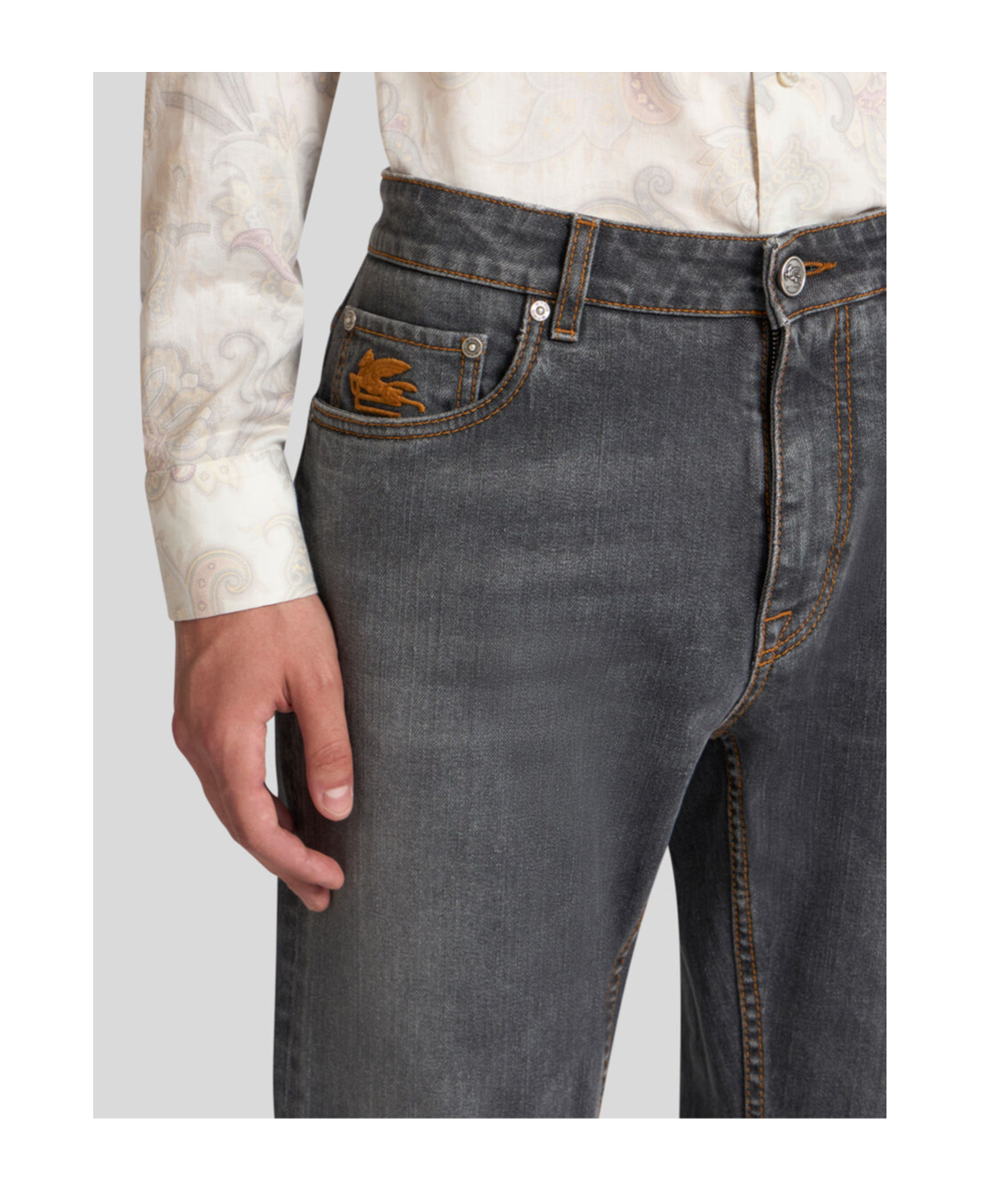 Etro Belt-loop Jeans In Black